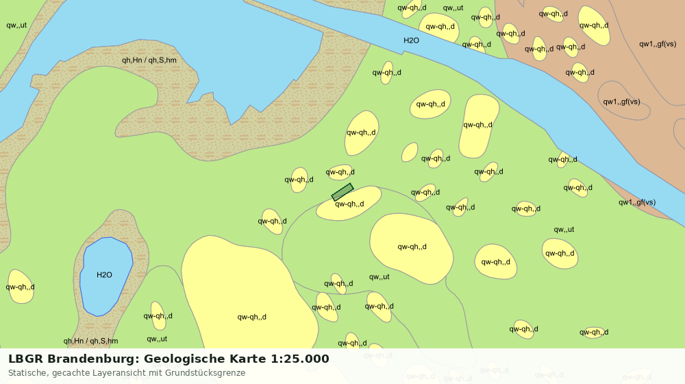Statische Kartenansicht: LBGR Brandenburg: Geologische Karte 1:25.000