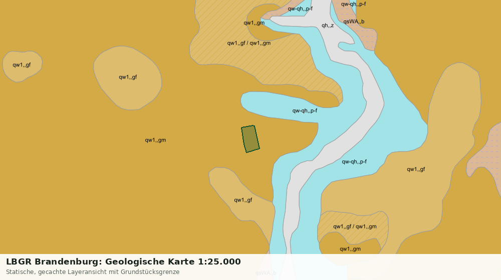 Statische Kartenansicht: LBGR Brandenburg: Geologische Karte 1:25.000