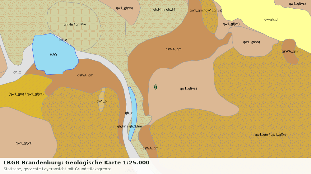 Statische Kartenansicht: LBGR Brandenburg: Geologische Karte 1:25.000