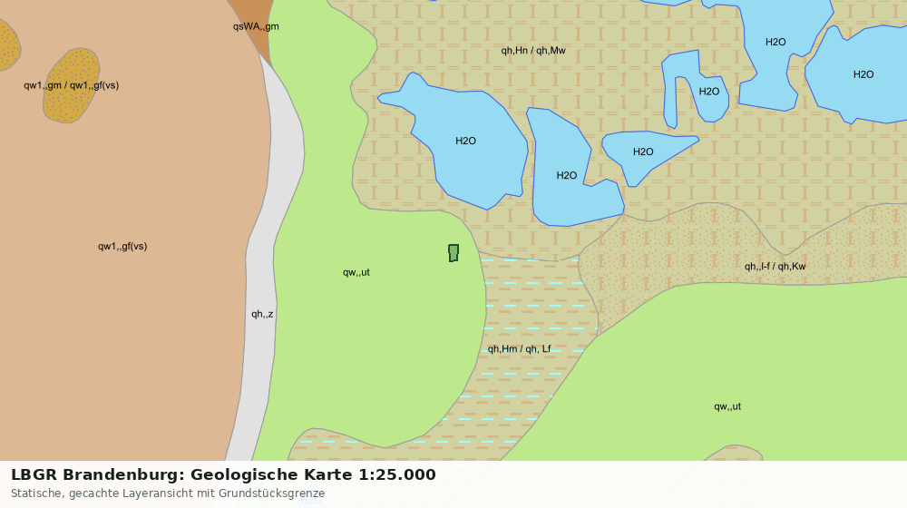 Statische Kartenansicht: LBGR Brandenburg: Geologische Karte 1:25.000