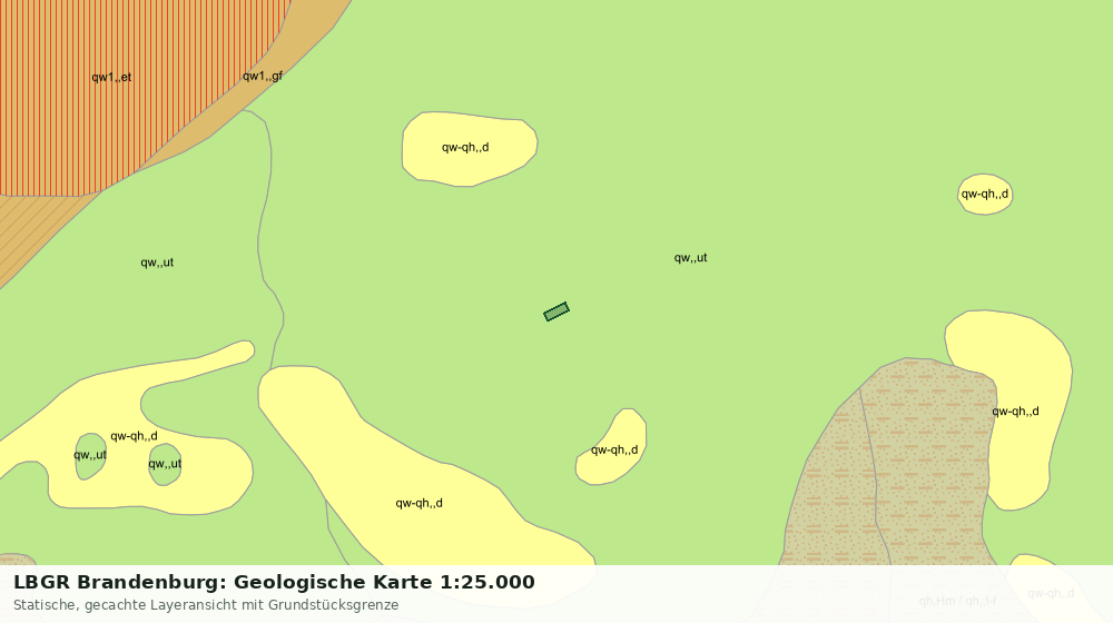 Statische Kartenansicht: LBGR Brandenburg: Geologische Karte 1:25.000