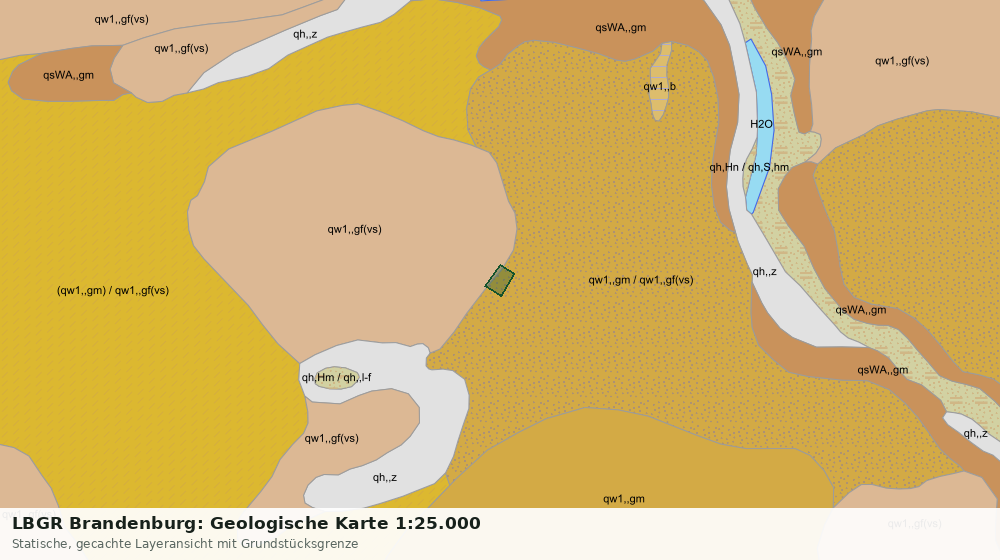 Statische Kartenansicht: LBGR Brandenburg: Geologische Karte 1:25.000