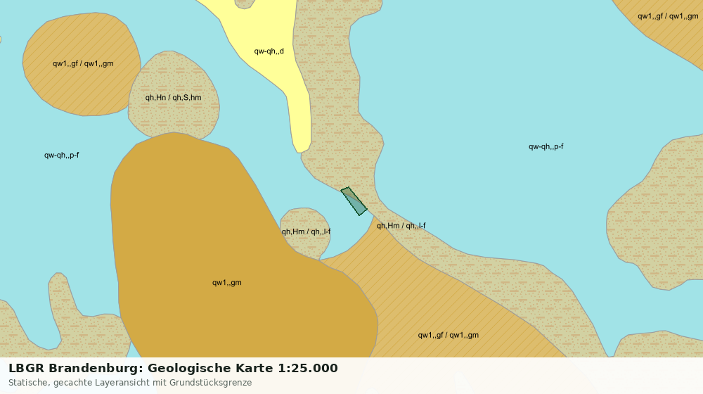 Statische Kartenansicht: LBGR Brandenburg: Geologische Karte 1:25.000