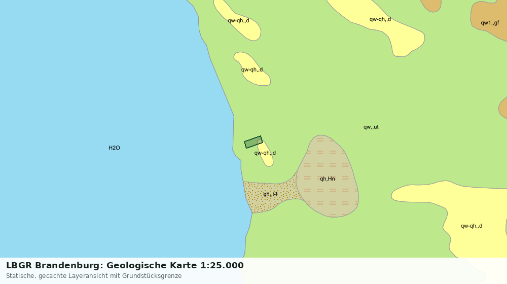 Statische Kartenansicht: LBGR Brandenburg: Geologische Karte 1:25.000