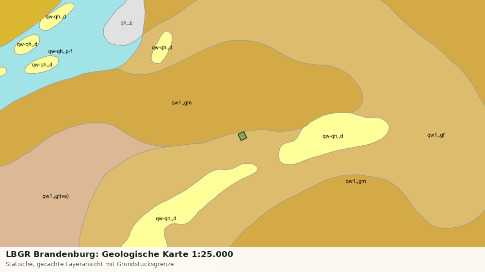 Statische Kartenansicht: LBGR Brandenburg: Geologische Karte 1:25.000