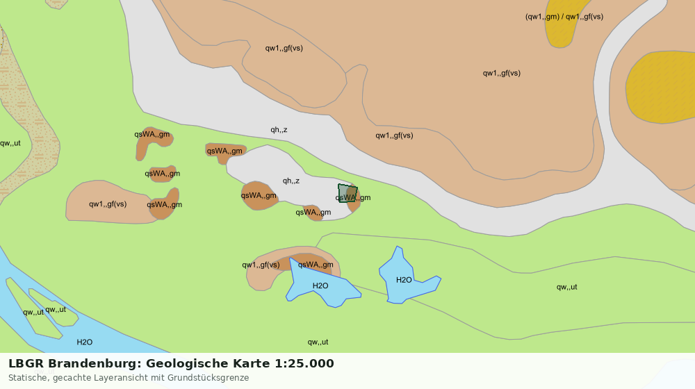 Statische Kartenansicht: LBGR Brandenburg: Geologische Karte 1:25.000