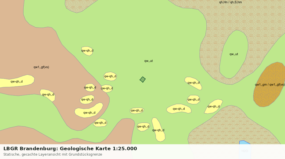Statische Kartenansicht: LBGR Brandenburg: Geologische Karte 1:25.000