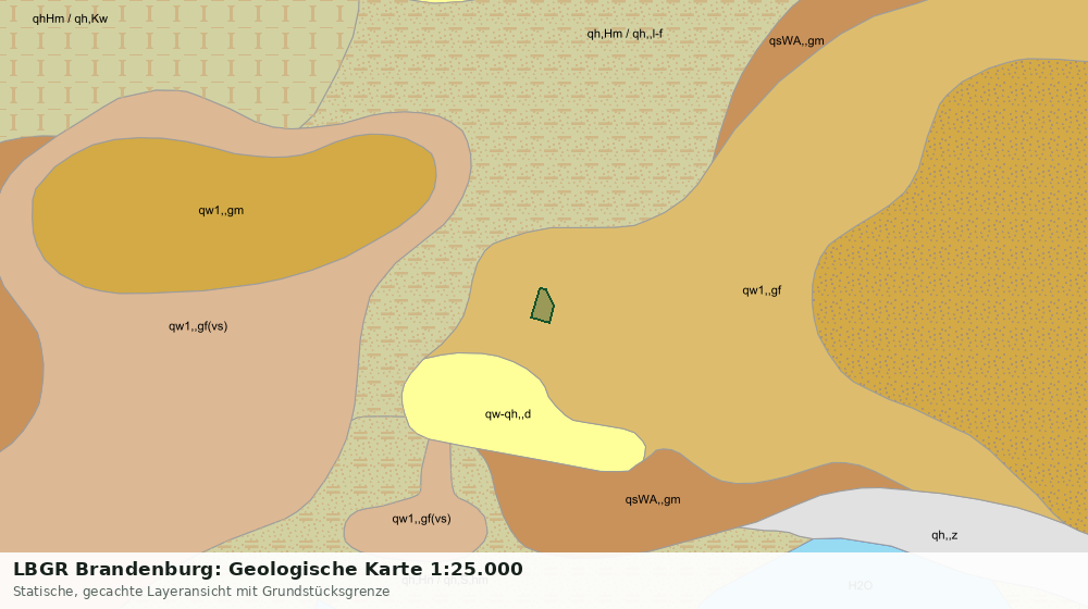 Statische Kartenansicht: LBGR Brandenburg: Geologische Karte 1:25.000