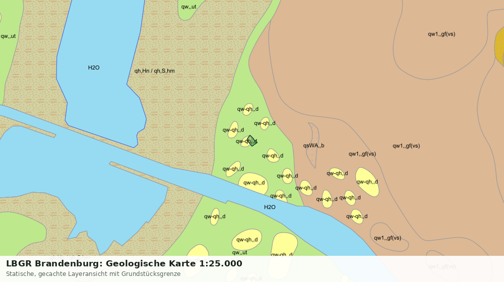 Statische Kartenansicht: LBGR Brandenburg: Geologische Karte 1:25.000