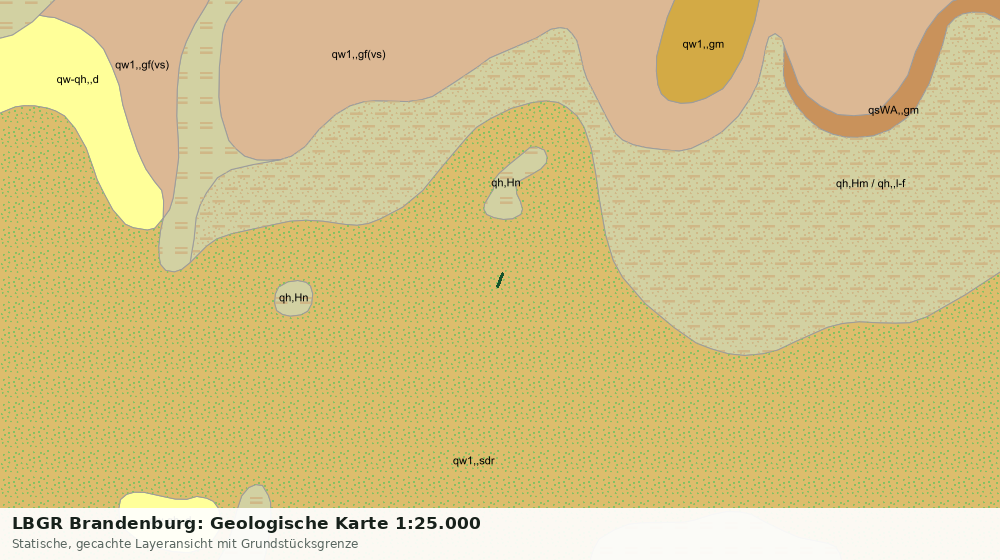 Statische Kartenansicht: LBGR Brandenburg: Geologische Karte 1:25.000