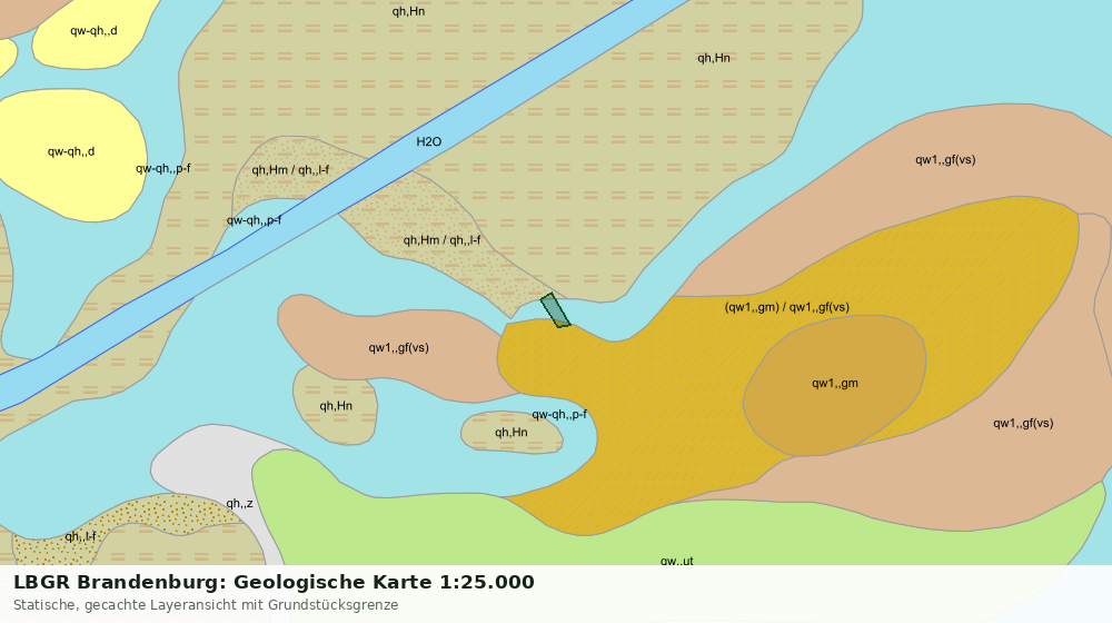 Statische Kartenansicht: LBGR Brandenburg: Geologische Karte 1:25.000