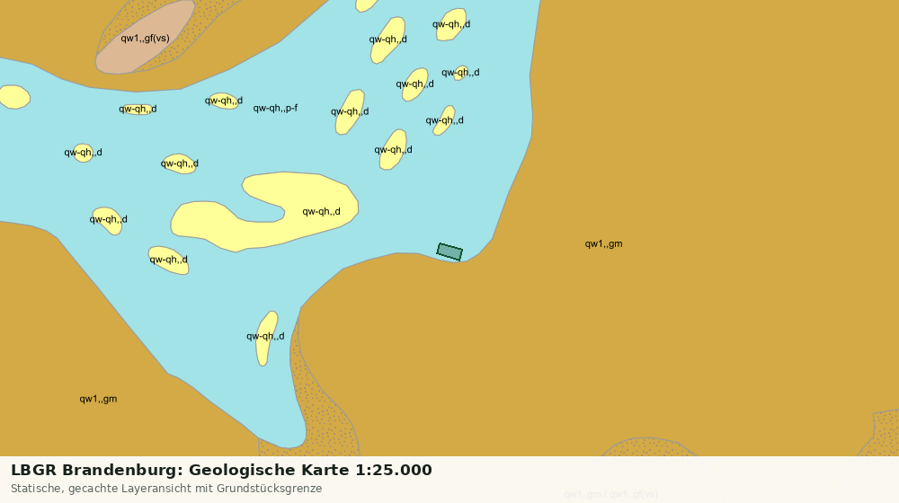 Statische Kartenansicht: LBGR Brandenburg: Geologische Karte 1:25.000