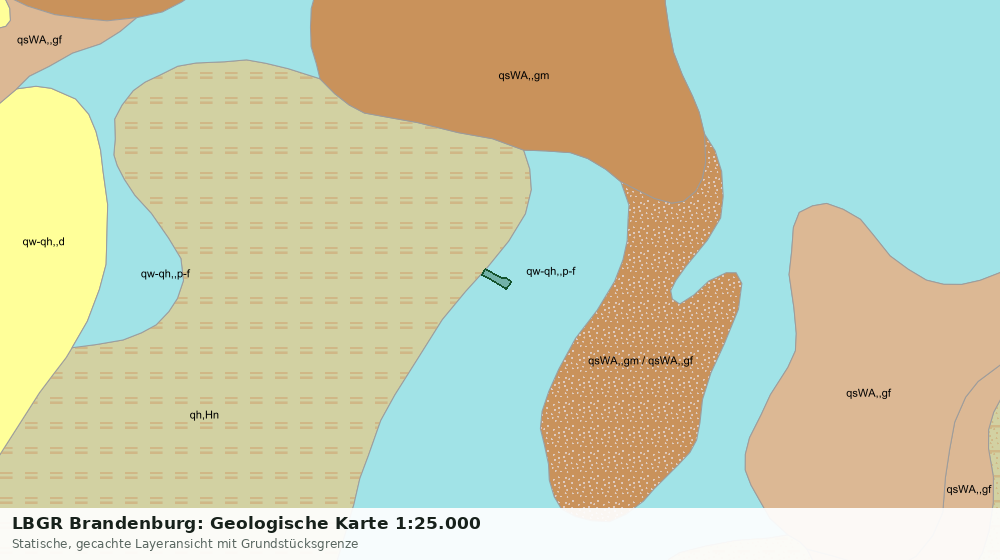 Statische Kartenansicht: LBGR Brandenburg: Geologische Karte 1:25.000