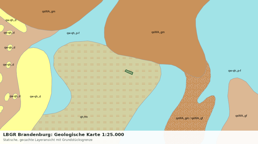 Statische Kartenansicht: LBGR Brandenburg: Geologische Karte 1:25.000
