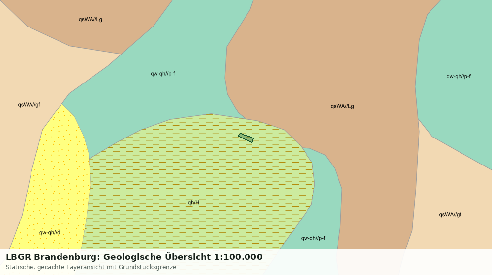 Statische Kartenansicht: LBGR Brandenburg: Geologische Übersicht 1:100.000