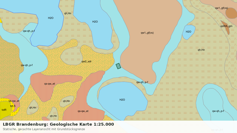 Statische Kartenansicht: LBGR Brandenburg: Geologische Karte 1:25.000