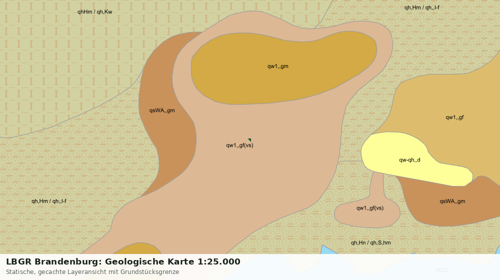 Statische Kartenansicht: LBGR Brandenburg: Geologische Karte 1:25.000