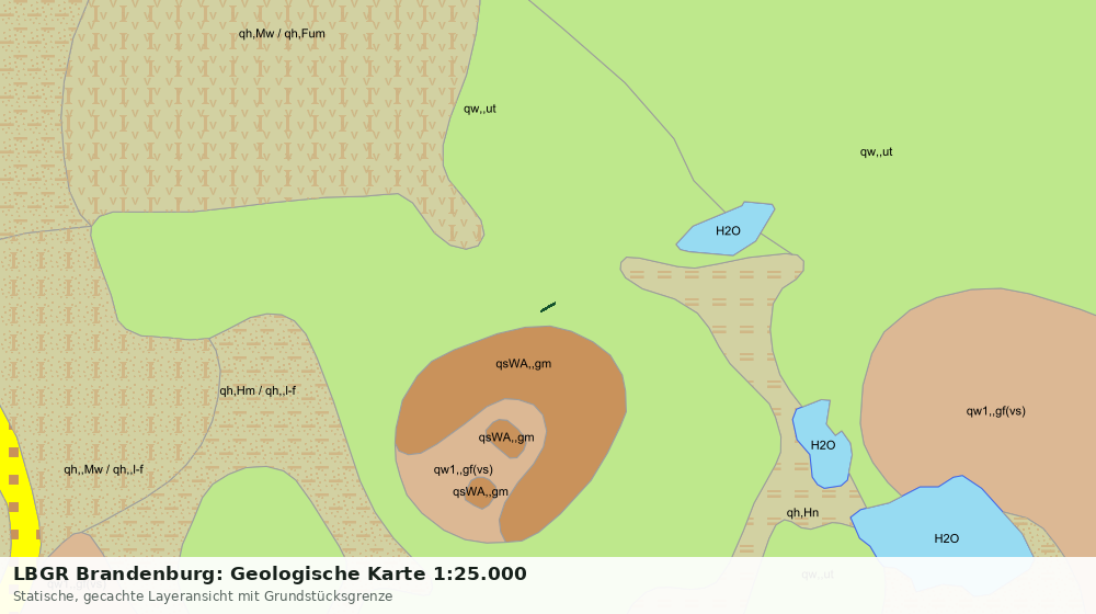 Statische Kartenansicht: LBGR Brandenburg: Geologische Karte 1:25.000