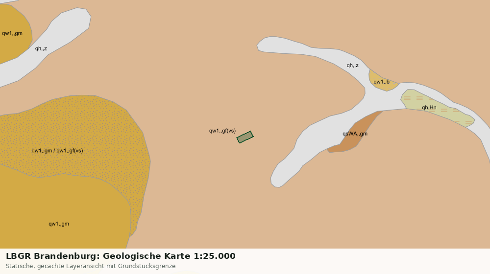 Statische Kartenansicht: LBGR Brandenburg: Geologische Karte 1:25.000