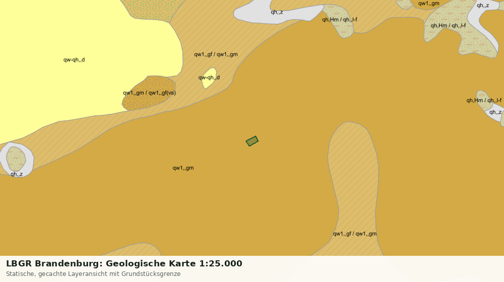 Statische Kartenansicht: LBGR Brandenburg: Geologische Karte 1:25.000