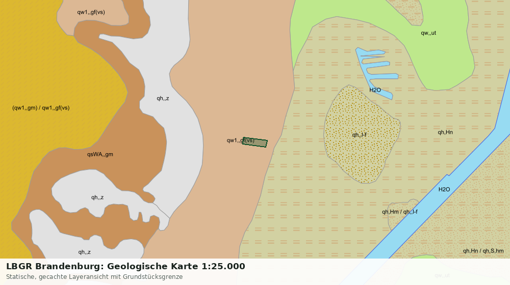 Statische Kartenansicht: LBGR Brandenburg: Geologische Karte 1:25.000