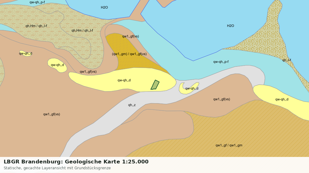 Statische Kartenansicht: LBGR Brandenburg: Geologische Karte 1:25.000