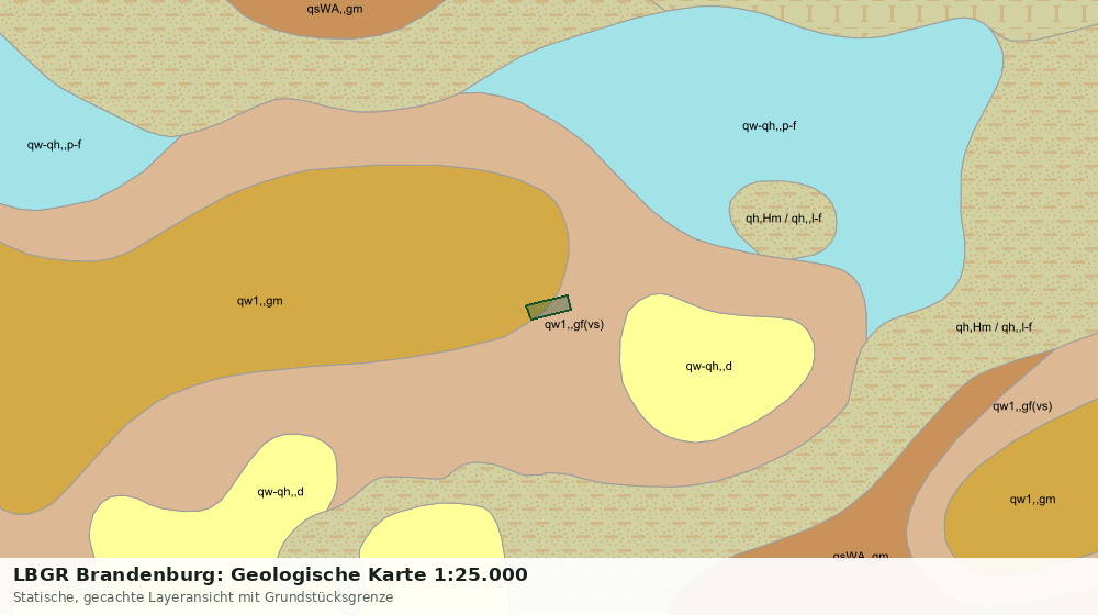 Statische Kartenansicht: LBGR Brandenburg: Geologische Karte 1:25.000