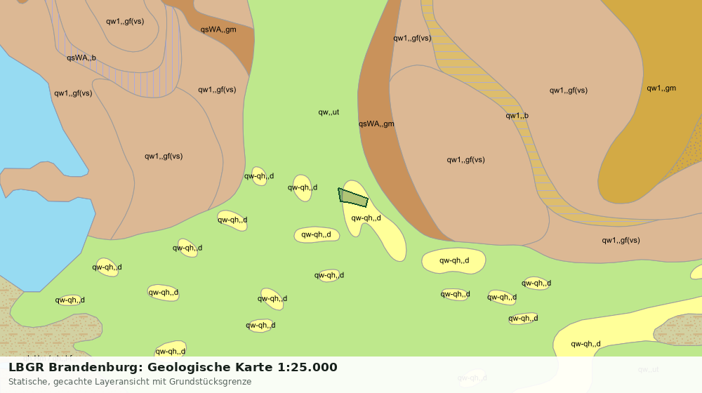 Statische Kartenansicht: LBGR Brandenburg: Geologische Karte 1:25.000