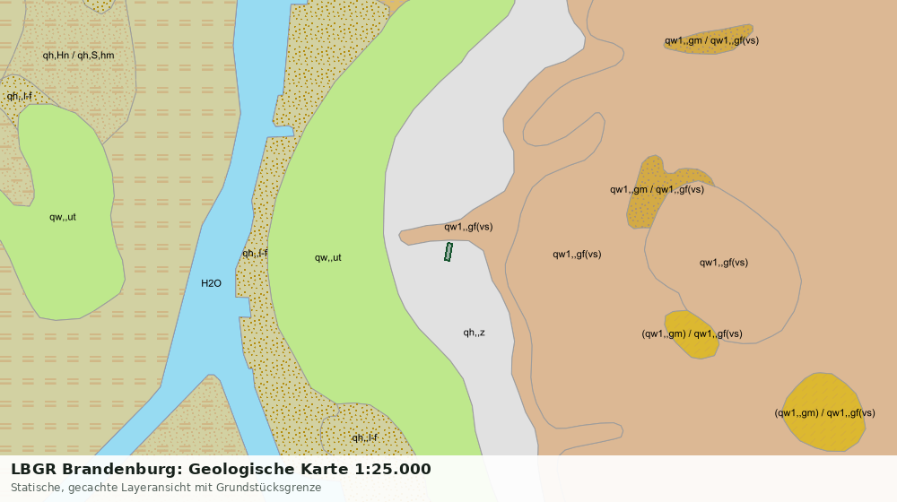 Statische Kartenansicht: LBGR Brandenburg: Geologische Karte 1:25.000