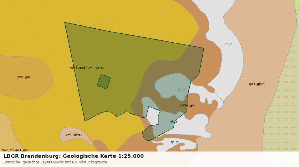 Statische Kartenansicht: LBGR Brandenburg: Geologische Karte 1:25.000