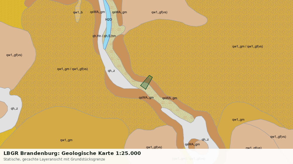 Statische Kartenansicht: LBGR Brandenburg: Geologische Karte 1:25.000