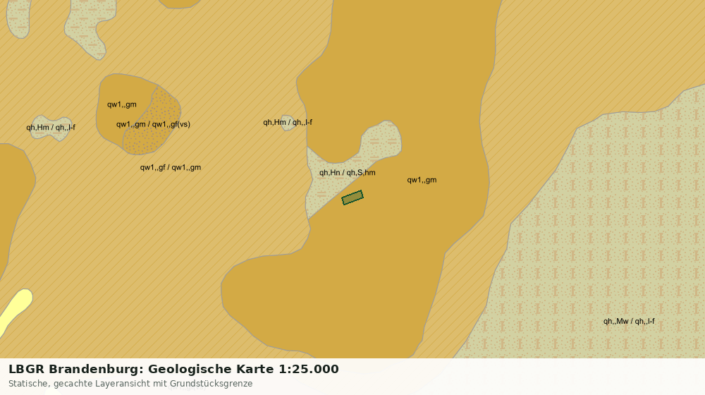 Statische Kartenansicht: LBGR Brandenburg: Geologische Karte 1:25.000