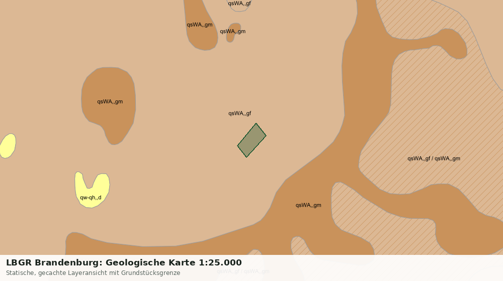 Statische Kartenansicht: LBGR Brandenburg: Geologische Karte 1:25.000