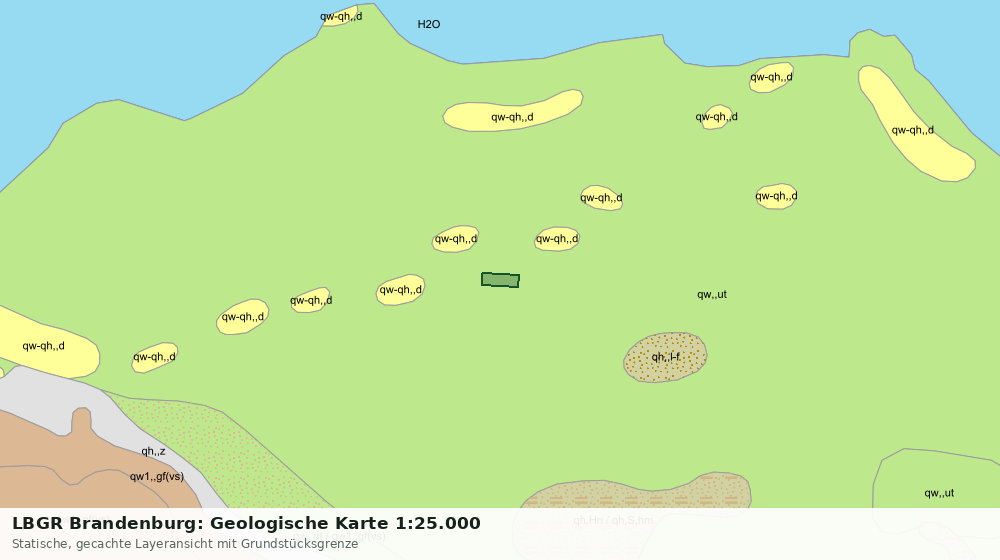 Statische Kartenansicht: LBGR Brandenburg: Geologische Karte 1:25.000