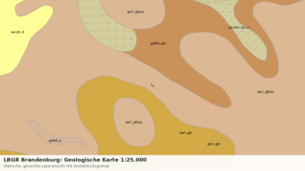Statische Kartenansicht: LBGR Brandenburg: Geologische Karte 1:25.000