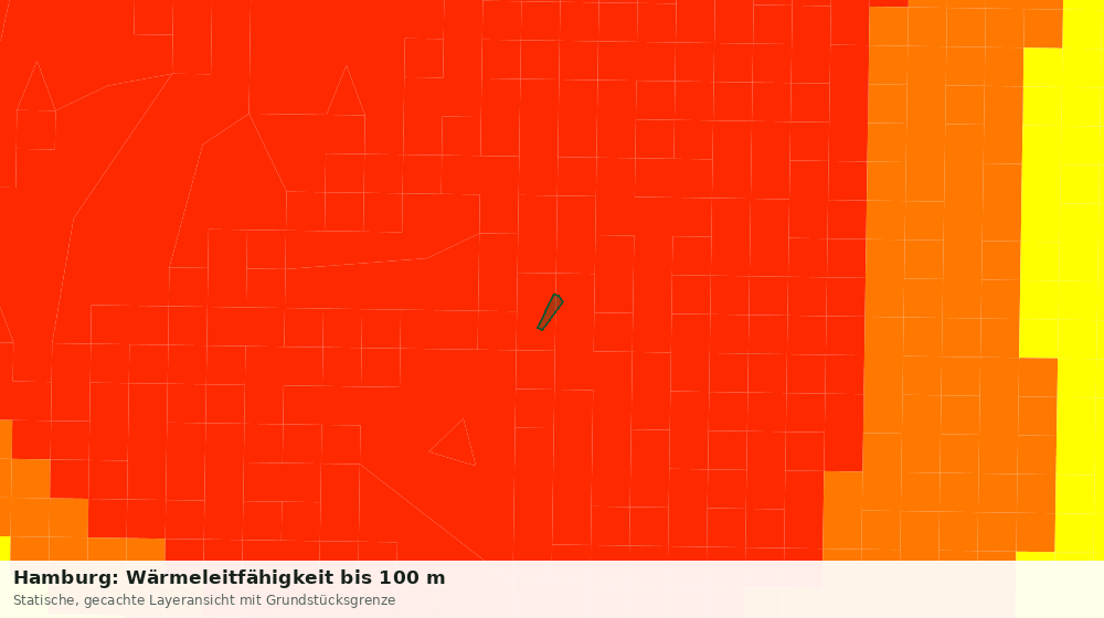 Statische Kartenansicht: Hamburg: Wärmeleitfähigkeit bis 100 m