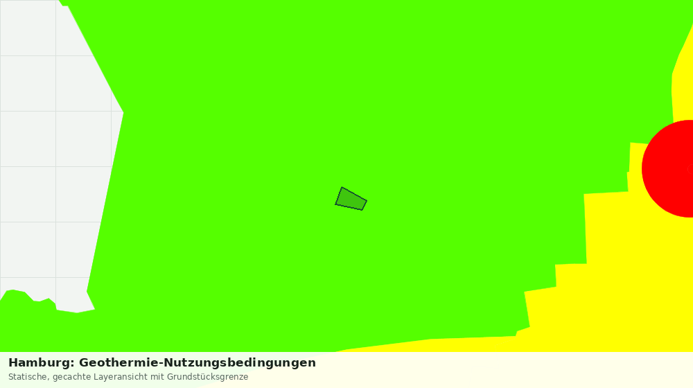 Statische Kartenansicht: Hamburg: Geothermie-Nutzungsbedingungen