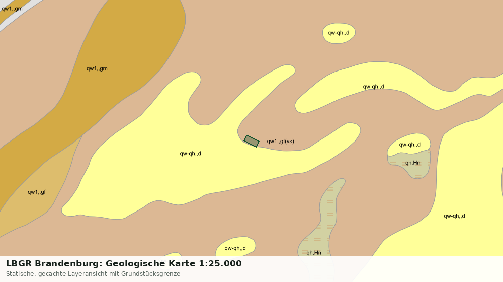 Statische Kartenansicht: LBGR Brandenburg: Geologische Karte 1:25.000