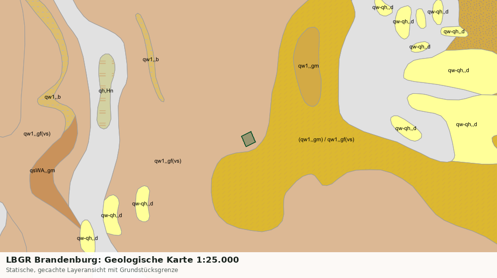 Statische Kartenansicht: LBGR Brandenburg: Geologische Karte 1:25.000