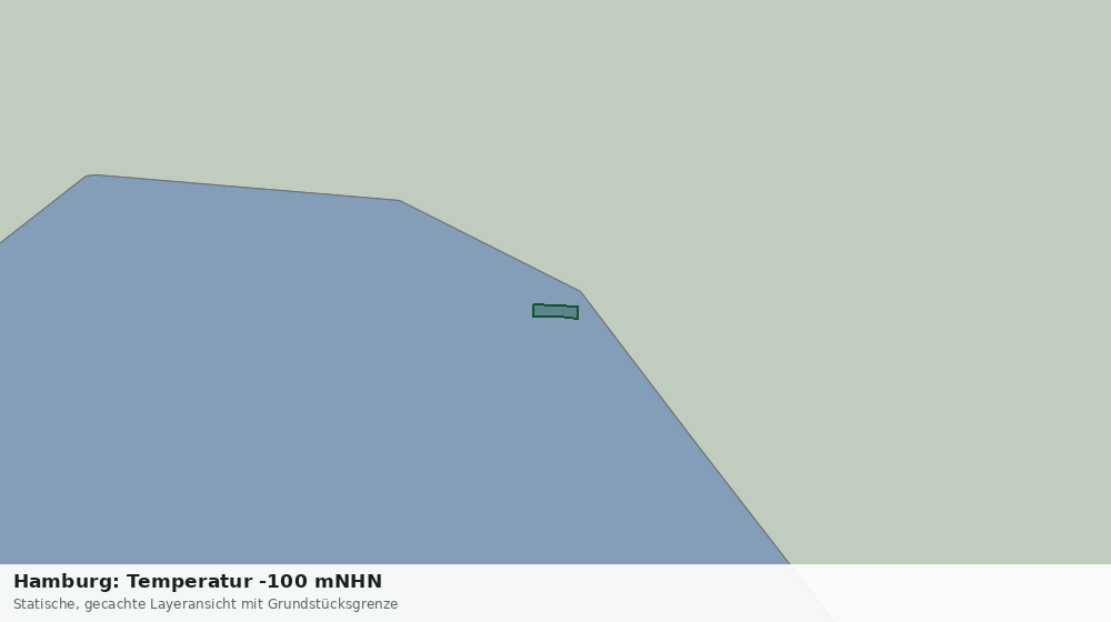 Statische Kartenansicht: Hamburg: Temperatur -100 mNHN