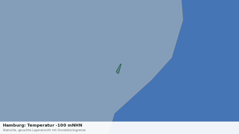 Statische Kartenansicht: Hamburg: Temperatur -100 mNHN