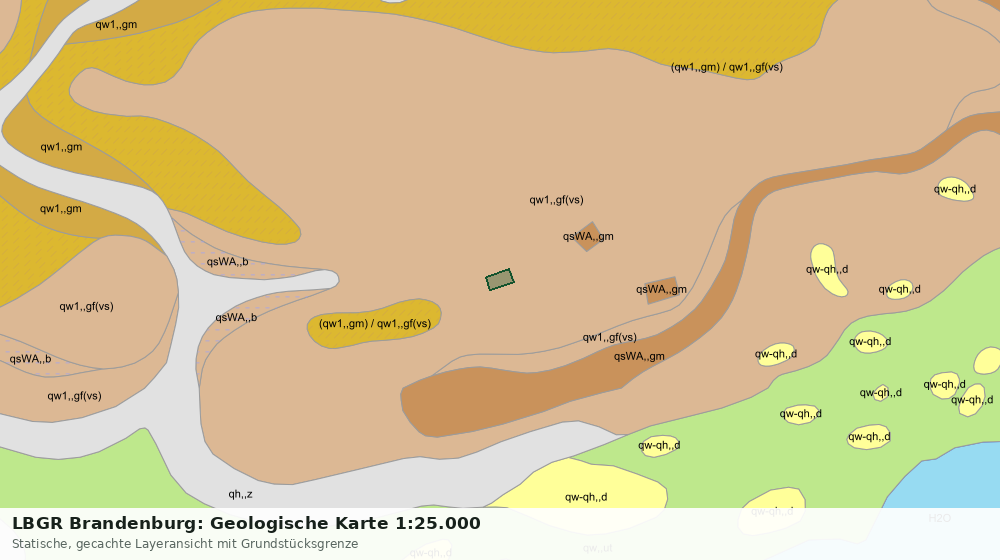 Statische Kartenansicht: LBGR Brandenburg: Geologische Karte 1:25.000