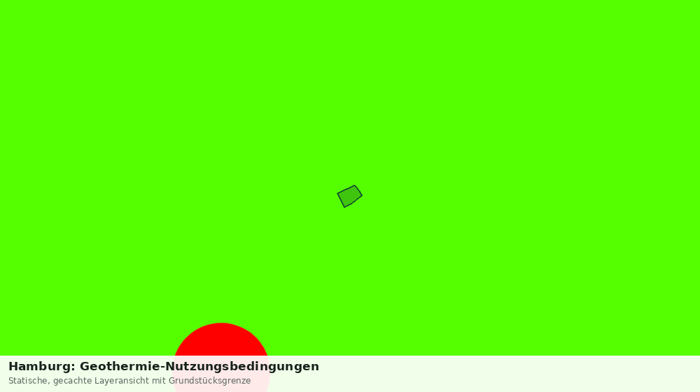 Statische Kartenansicht: Hamburg: Geothermie-Nutzungsbedingungen
