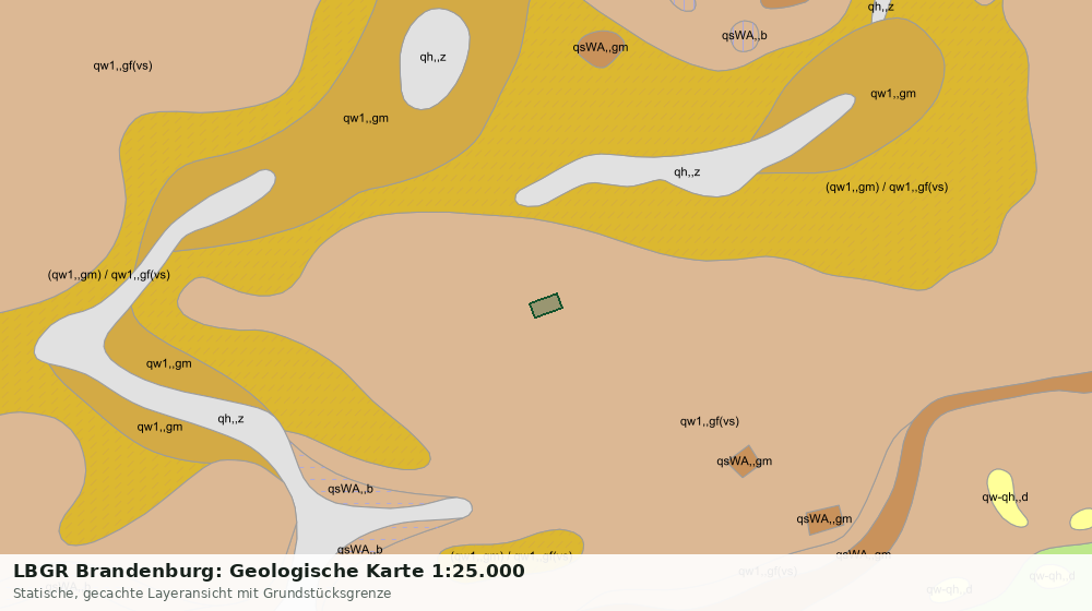Statische Kartenansicht: LBGR Brandenburg: Geologische Karte 1:25.000