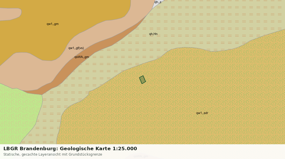 Statische Kartenansicht: LBGR Brandenburg: Geologische Karte 1:25.000