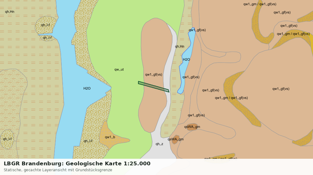 Statische Kartenansicht: LBGR Brandenburg: Geologische Karte 1:25.000