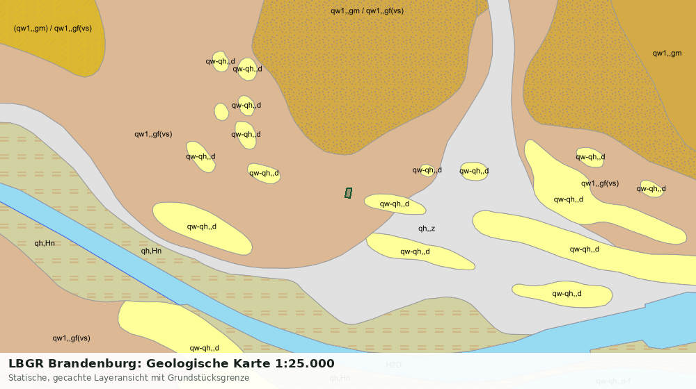 Statische Kartenansicht: LBGR Brandenburg: Geologische Karte 1:25.000