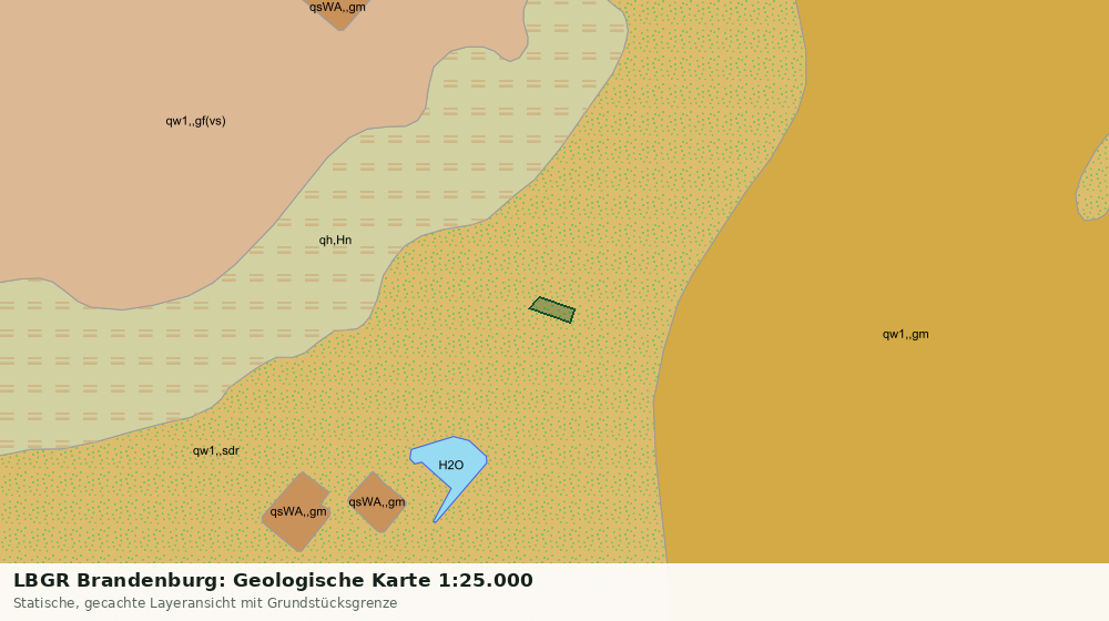 Statische Kartenansicht: LBGR Brandenburg: Geologische Karte 1:25.000
