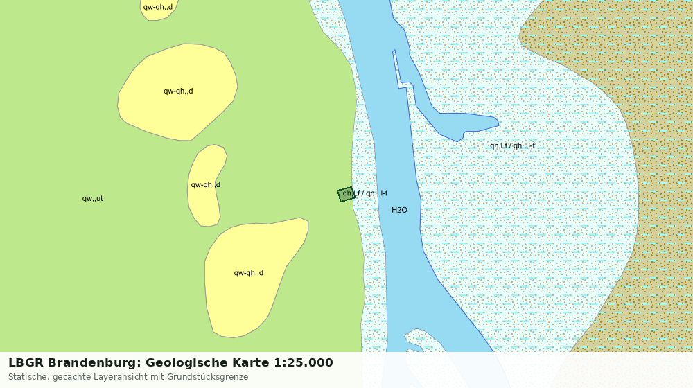 Statische Kartenansicht: LBGR Brandenburg: Geologische Karte 1:25.000