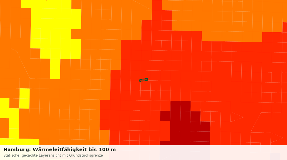 Statische Kartenansicht: Hamburg: Wärmeleitfähigkeit bis 100 m